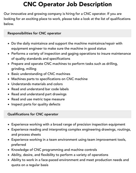 cnc lathe thread machine operator|cnc lathe operator job description.